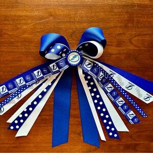 Tampa Bay Lightening Inspired Streamer Bow